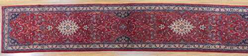 Persian Hamadan runner, hand-knotted wool, 445 x 87cm