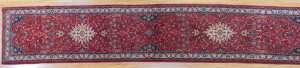 Persian Hamadan runner, hand-knotted wool, 445 x 87cm