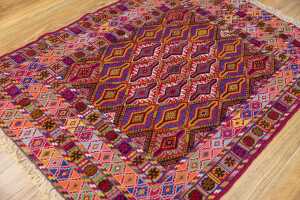 Fine Persian Soumak rug, hand-woven wool, 140 x 107cm - 2