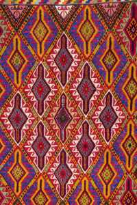 Fine Persian Soumak rug, hand-woven wool, 140 x 107cm - 3
