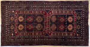 Afghan Baluchi rug, hand-knotted wool, 193 x 100cm