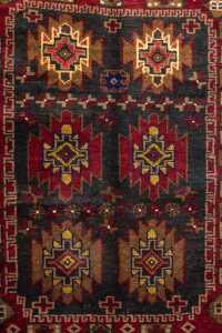 Afghan Baluchi rug, hand-knotted wool, 193 x 100cm - 3