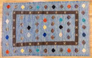 Afghan Chobi kilim, hand-woven wool, 155 x 97cm