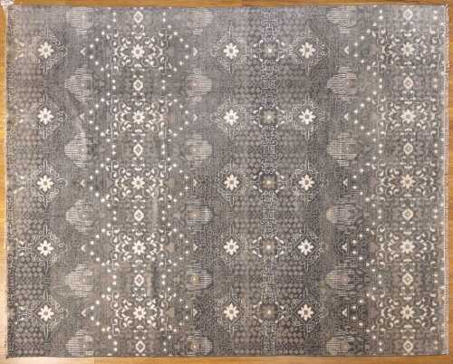 Indo Persian modern rug, hand-knotted wool with silk inlay, 298 x 240cm