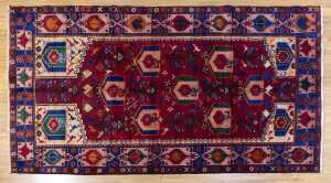 Persian Hamadan rug, hand-knotted wool, 305 x 165cm