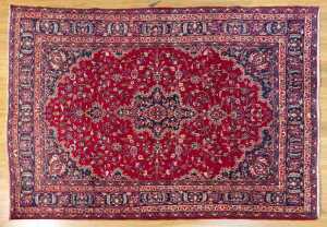 Persian Kashan carpet, hand-knotted wool, 295 x 200cm
