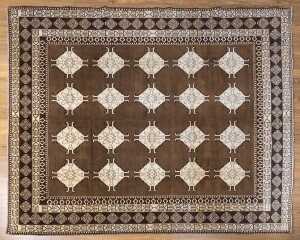 Afghan Chobi carpet, hand-knotted wool, 285 x 230cm