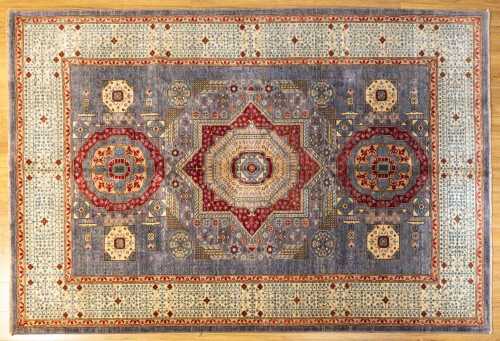 Afghan Chobi rug, hand-knotted wool, 278 x 188cm
