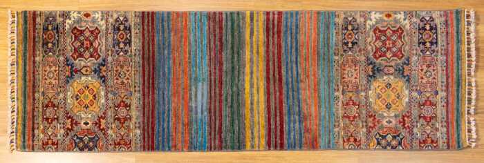 Fine Afghan Khurjin runner, hand-knotted wool, 244 x 75cm