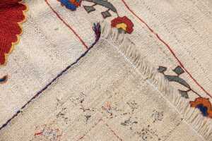 Persian hand-stitched Sofra, wool, 195 x 132cm - 5