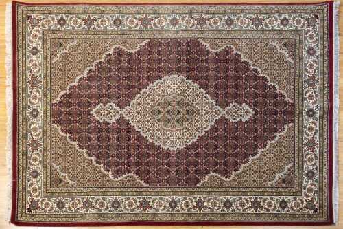 Indo-Persian Tabriz rug, hand-knotted silk and wool, 244 x 172cm