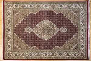 Indo-Persian Tabriz rug, hand-knotted silk and wool, 244 x 172cm