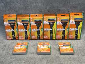 Group of Gillette Fusion 5 products