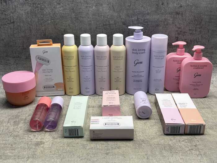 Group of Gem beauty products