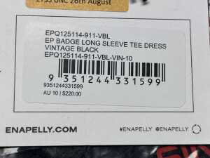 Ena Pelly Badge Long Sleeve Tee Dress size AU 10 - 4