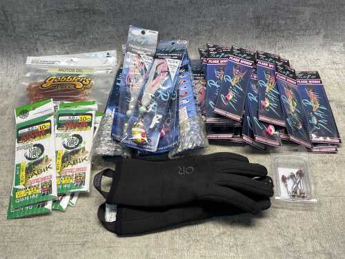 76 · Group of fishing equipment