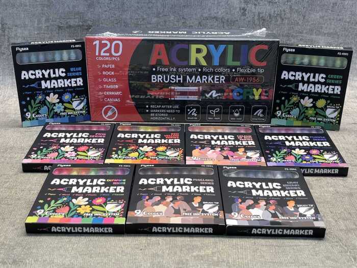 Group of acrylic markers