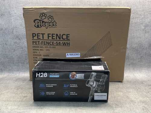 Pet fence and vacuum cleaner