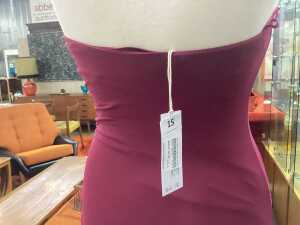Perfect Stranger Isla halter twist maxi dress in burgundy, size 4 - 4
