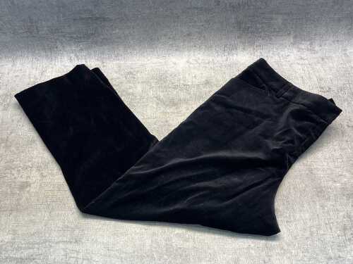 Peri Cutten black velvet pants, size 18