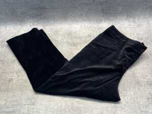 Peri Cutten black velvet pants, size 18