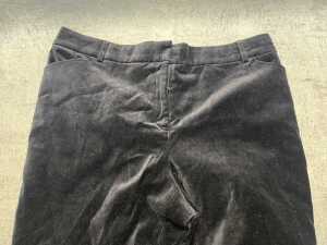 Peri Cutten black velvet pants, size 18 - 2