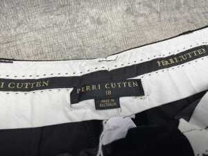 Peri Cutten black velvet pants, size 18 - 3