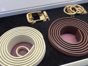 Bella Belts trio of leather belts and gold-tone buckles - 2