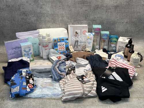 Group of baby clothing & accessories