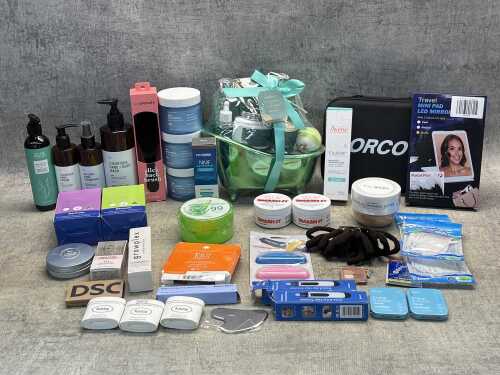 Group of beauty products