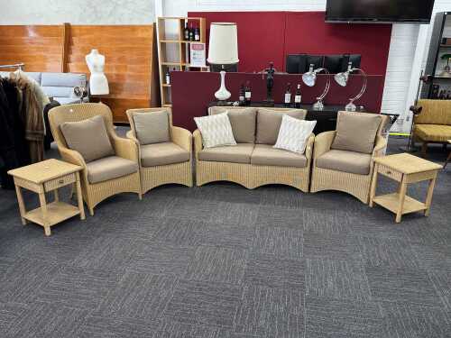 1 · Jati Fine Loom six-piece wicker lounge suite