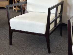 Pair contemporary upholstered armchairs - 3