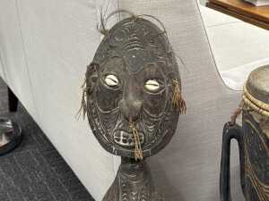 Two Papua New Guinea timber decorative items - 2