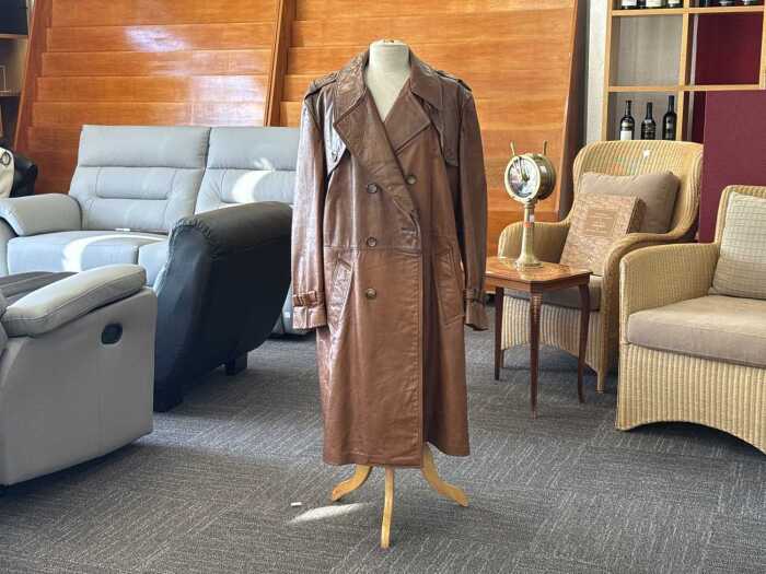 Cresco brown leather coat