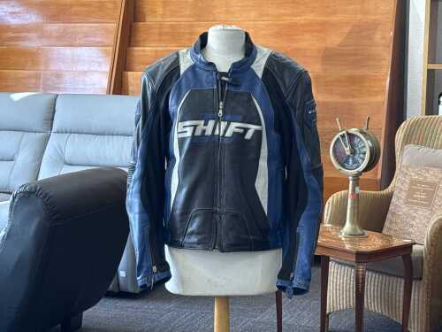 Shift leather motorcycle jacket