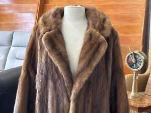 Brown mink fur coat - 2