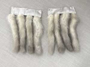 Fur stole with dettachable fur tassels - 5