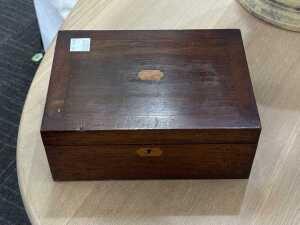 Antique Victorian timber box - 3
