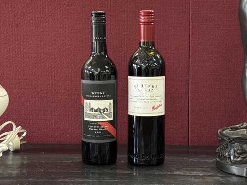 Two bottles of red wine 750mL including Penfolds St Henri Shiraz 2018
