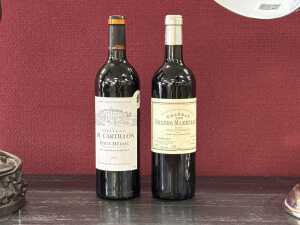 Two bottles of French Bordeaux wines 750mL