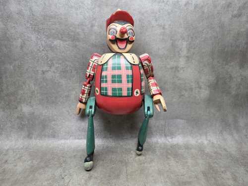 Pinocchio painted timber coin bank