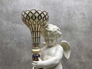 Copeland Spode porcelain cherub figure with blue gilded decoration - 2