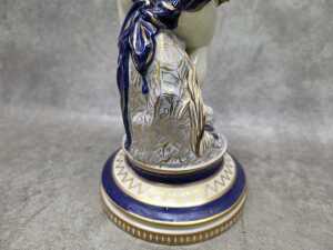 Copeland Spode porcelain cherub figure with blue gilded decoration - 6