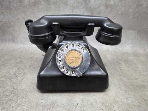 58 · Art Deco GEC 'pyramid' bakelite rotary dial telephone
