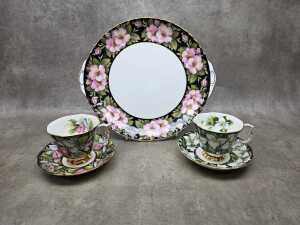 Three Royal Albert 'Provincial Flowers' porcelain pieces