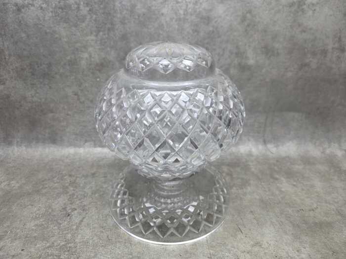 Cut crystal lamp base and shade