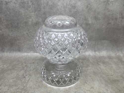 Cut crystal lamp base and shade