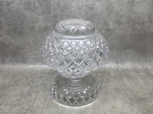 Cut crystal lamp base and shade