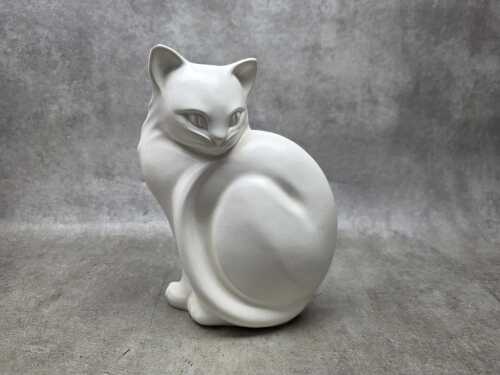 Spode Velamour porcelain cat figure