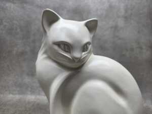 Spode Velamour porcelain cat figure - 2